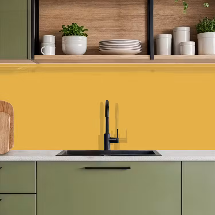 Joyful - Mustard - Geel keuken achterwand 2 middel 871 -sfeer3