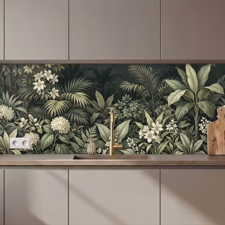 Jungle - Bladeren - Botanisch - Groen keuken achterwand 2 middel zz_3dshopping