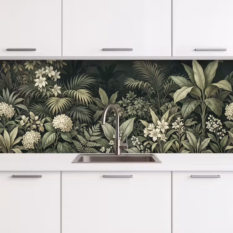 Jungle - Bladeren - Botanisch - Groen keuken achterwand 2 middel -3d