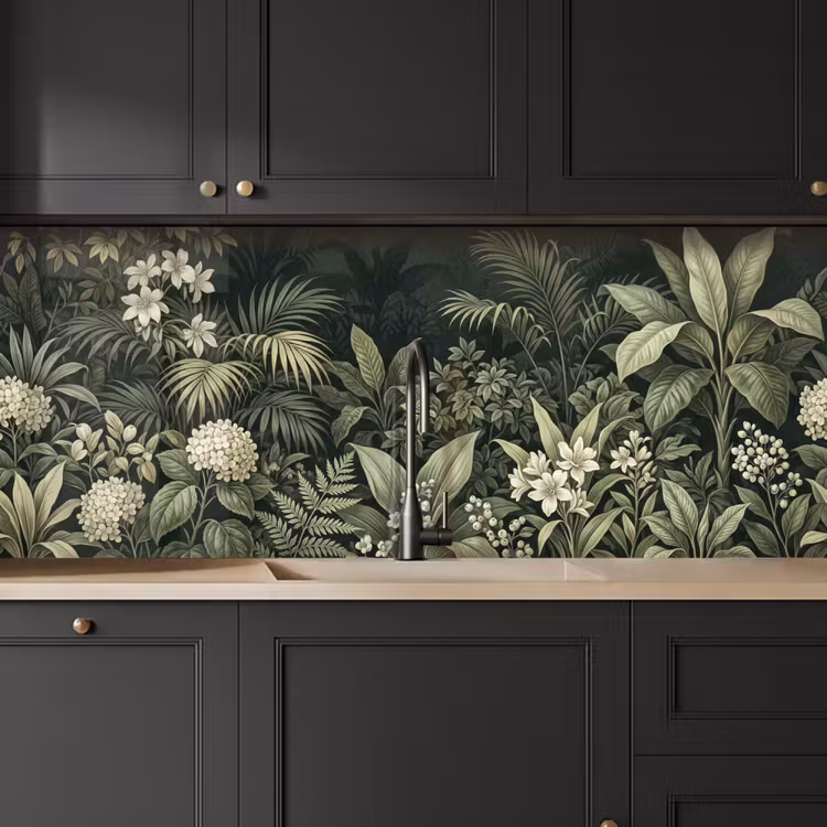 Jungle - Bladeren - Botanisch - Groen keuken achterwand 2 middel -sfeer1