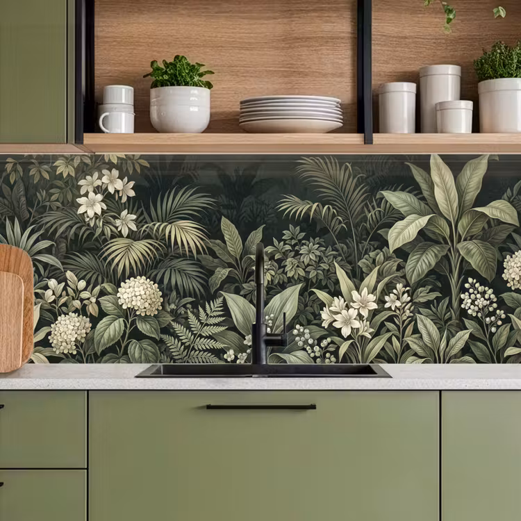 Jungle - Bladeren - Botanisch - Groen keuken achterwand 2 middel -sfeer3