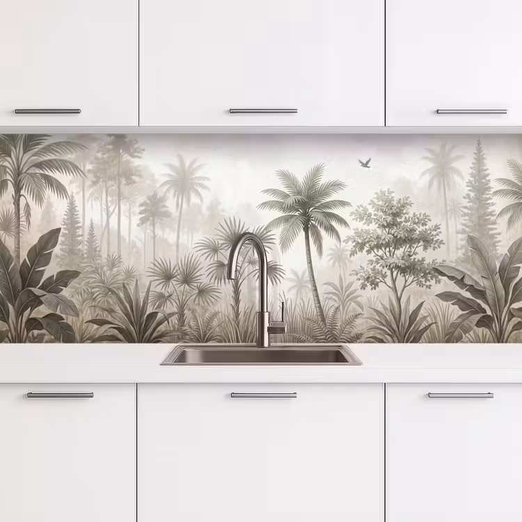 Jungle - Palmbomen - Natuur keuken achterwand 2 middel -3d
