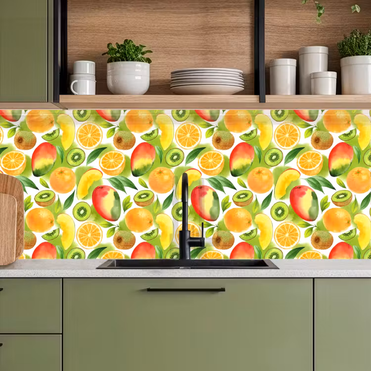 Kiwi - Sinasappel - Mango - Perzik keuken achterwand 2 middel 871 -sfeer3