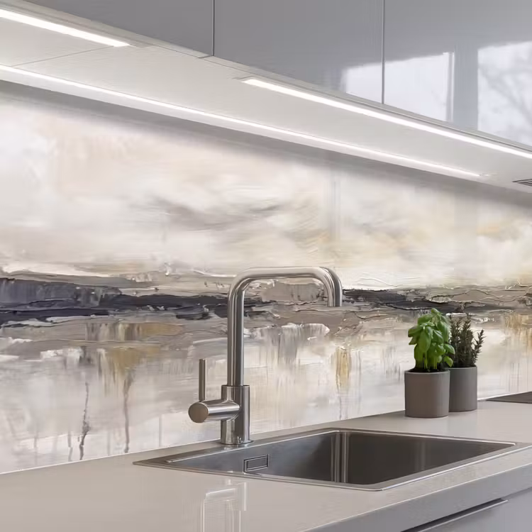 Landschap - Horizon - Natuur - Abstract - Neutraal keuken achterwand 2 middel -3d_schuin