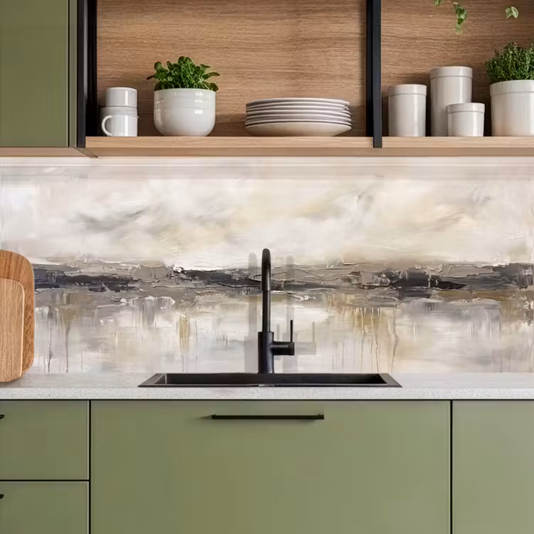Landschap - Horizon - Natuur - Abstract - Neutraal keuken achterwand 2 middel -sfeer3