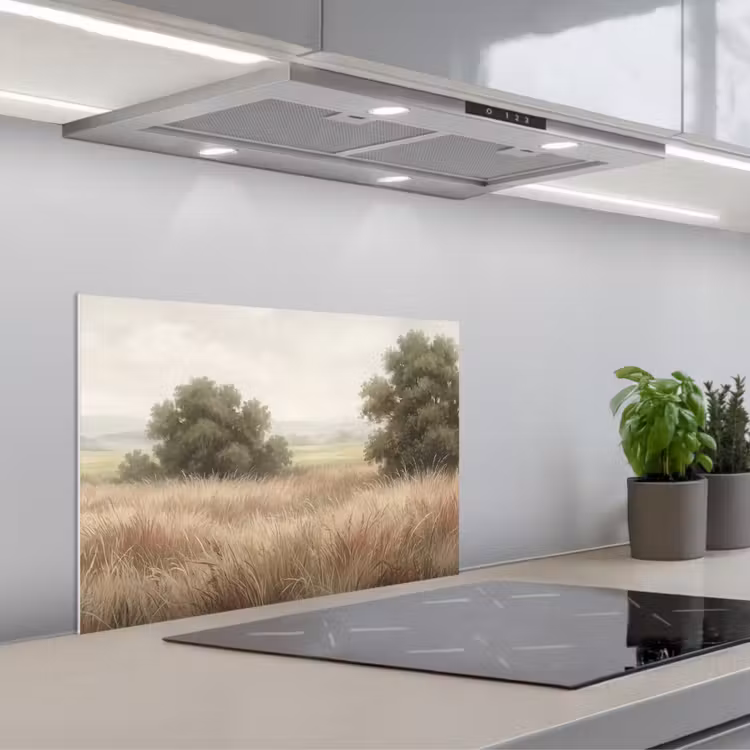Landschap - Minimalistisch - Beige keuken achterwand 2 middel -3d