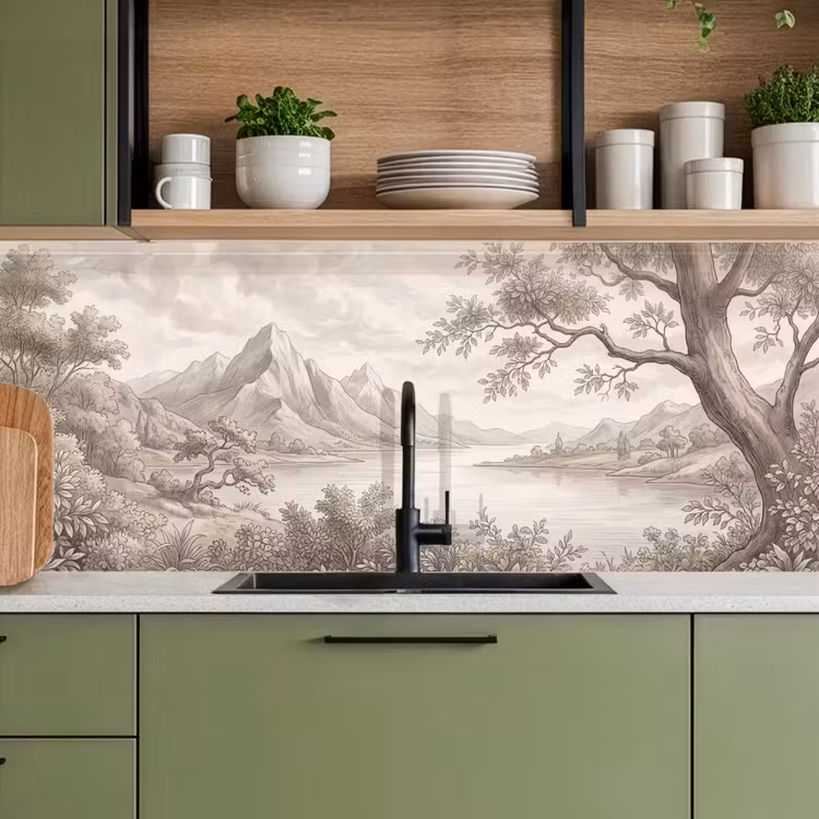 Landschap - Bergen - Meer - Natuur keuken achterwand 2 middel -sfeer3