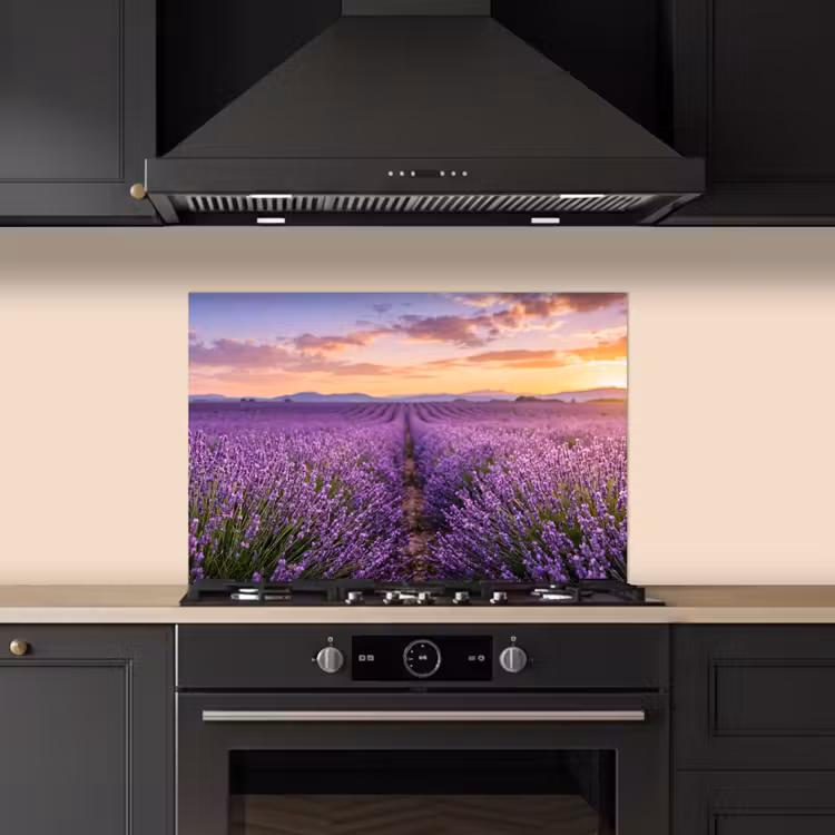 Lavendel - Veld - Natuur - Paars keuken achterwand 2 middel -3d_schuin