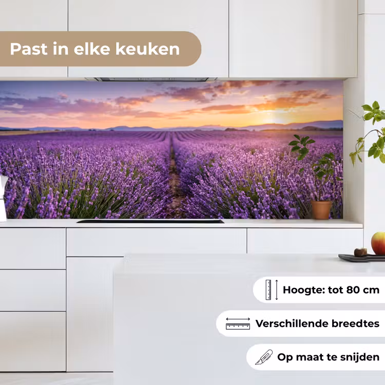 Lavendel - Veld - Natuur - Paars keuken achterwand 2 middel -sfeer4_NL