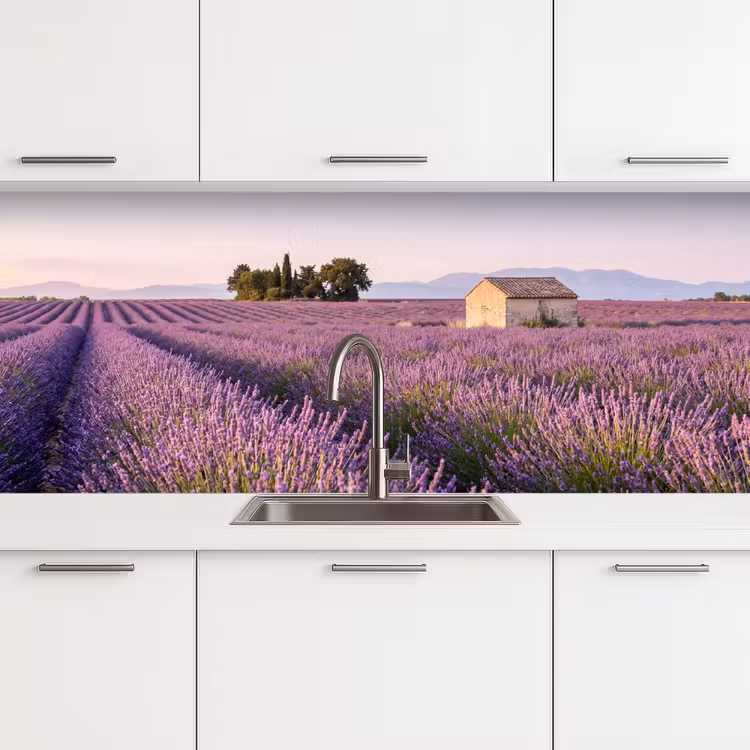 Lavendel - Landschap - Sereen - Paars keuken achterwand 2 middel -3d