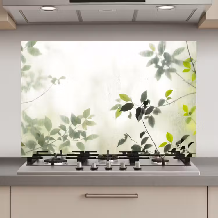 Blad - Schaduw - Natuur - Abstract - Groen keuken achterwand spatscherm klein -3d_website