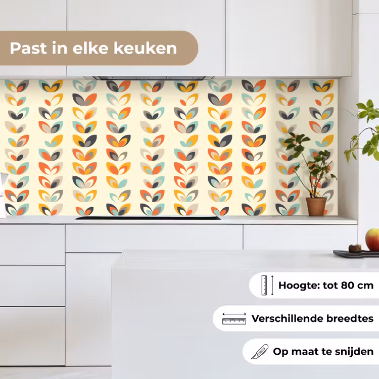 Bladeren - Jaren 50 - Patroon keuken achterwand 2 middel 871 -sfeer4_NL
