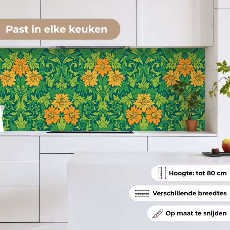 Bladeren - Bloemen - Boho - Hippie - Patronen keuken achterwand 2 middel 871 -sfeer4_NL