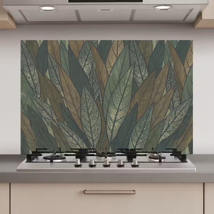 Bladeren - Patroon - Gestippeld - Natuur - Groen keuken achterwand spatscherm klein -3d_website