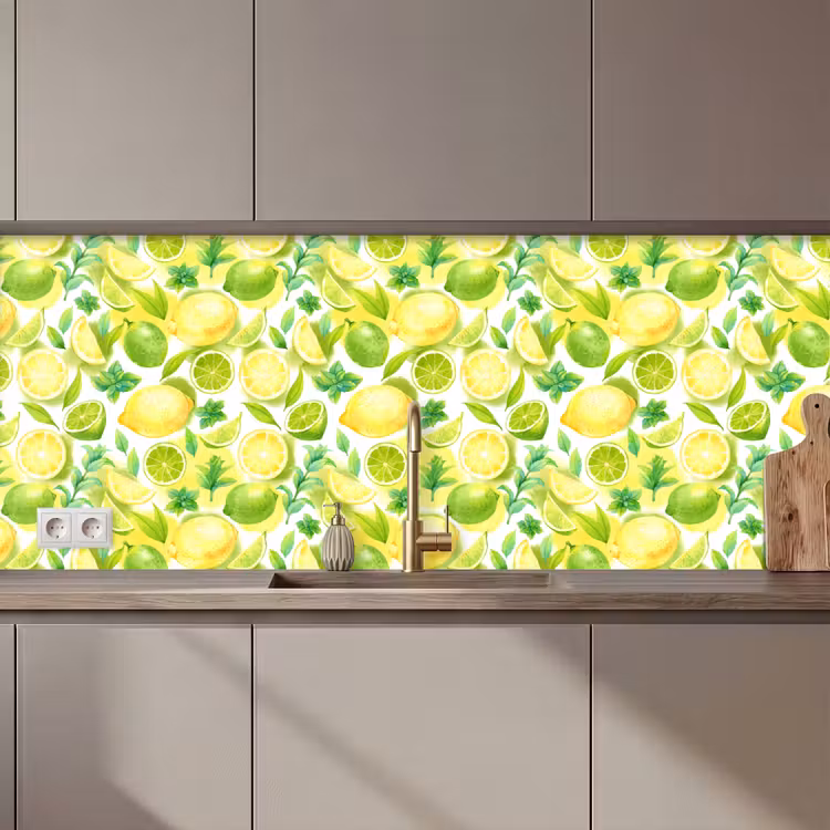 Citroen - Geel - Limoen - Groen keuken achterwand 2 middel 871 zz_3dshopping