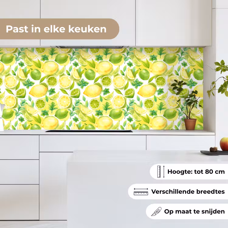 Citroen - Geel - Limoen - Groen keuken achterwand 2 middel 871 -sfeer4_NL