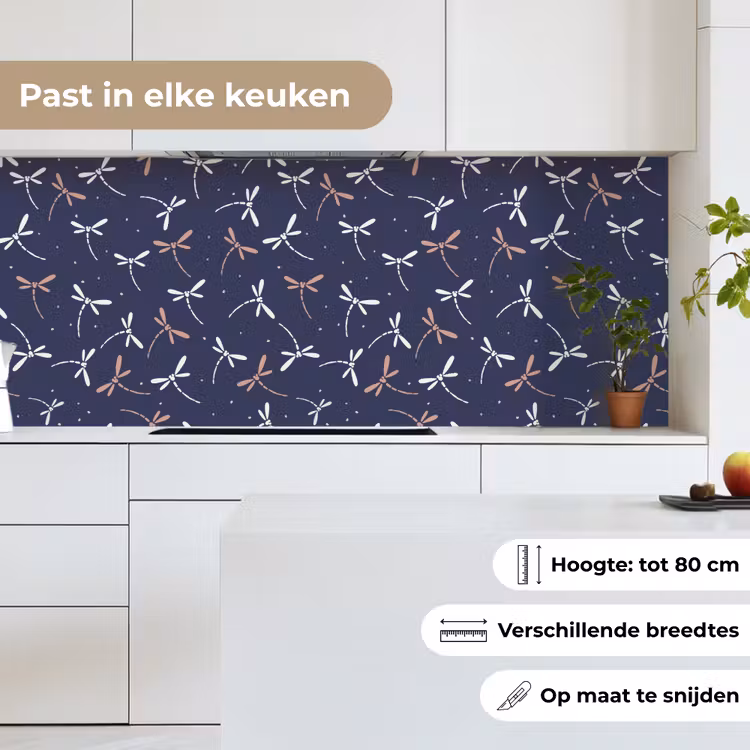 Libelle - Patronen - Pastel - Japans keuken achterwand 2 middel 871 -sfeer4_NL