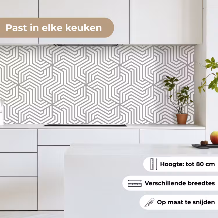 Lijn - Design - Geometrie - Patroon keuken achterwand 2 middel 871 -sfeer4_NL