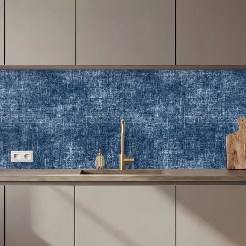 Linnen - Textuur - Patroon - Denim - Rustiek keuken achterwand 2 middel 871 zz_3dshopping