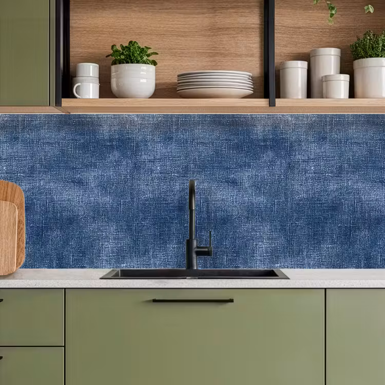 Linnen - Textuur - Patroon - Denim - Rustiek keuken achterwand 2 middel 871 -sfeer3