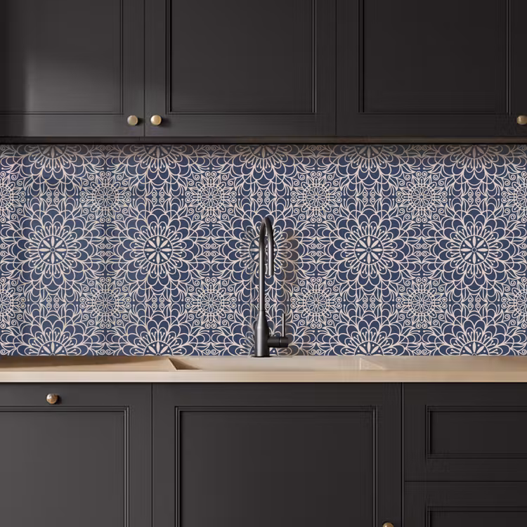 Mandala - Blauw - Patronen keuken achterwand 2 middel 871 -sfeer1