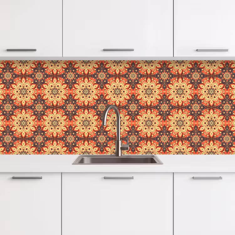 Mandala - Bohemian - Design keuken achterwand 2 middel 871 -3d