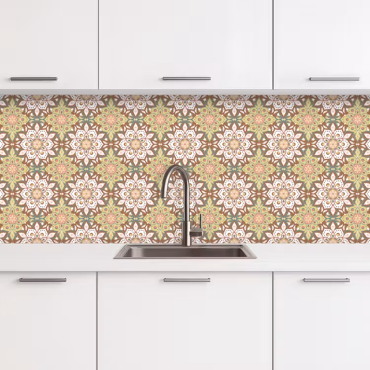 Mandala - Bohemian - Bloemen - Patronen keuken achterwand 2 middel 871 -3d