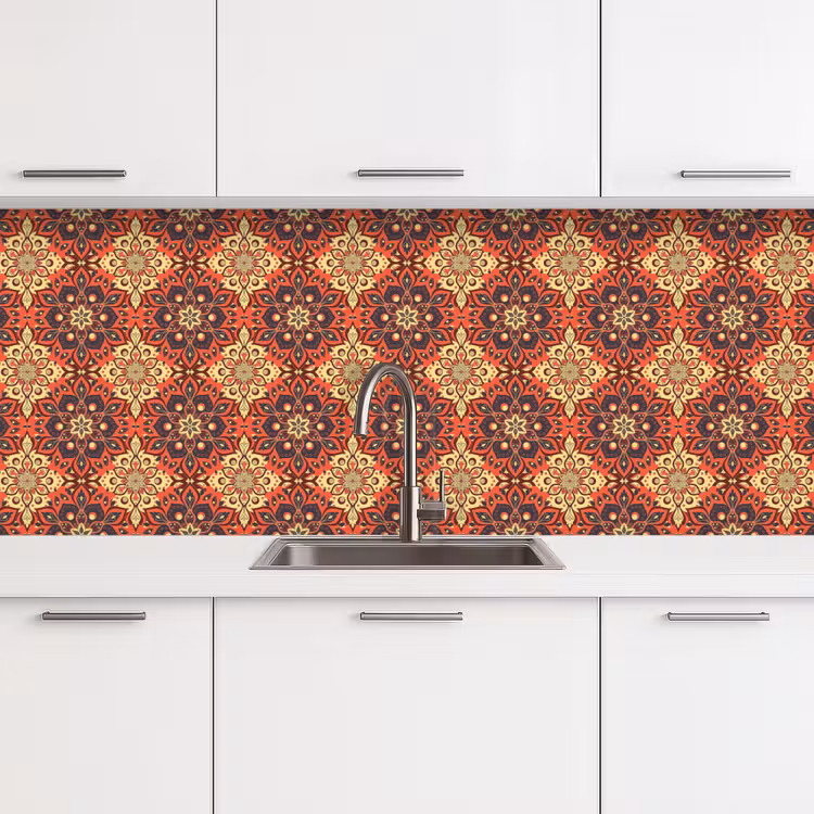 Mandala - Bloemen - Boho - Patronen keuken achterwand 2 middel 871 -3d