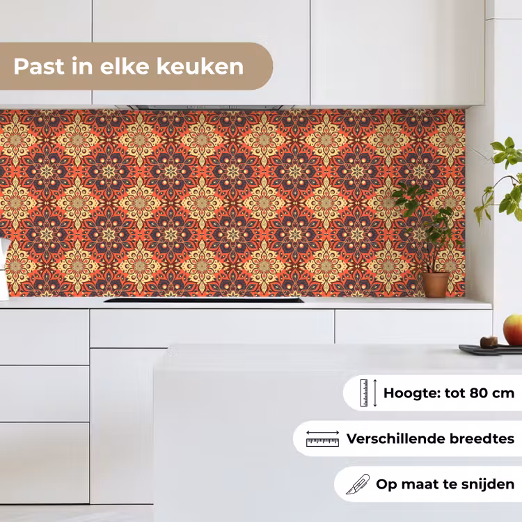 Mandala - Bloemen - Boho - Patronen keuken achterwand 2 middel 871 -sfeer4_NL