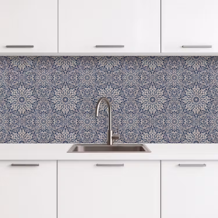 Mandala - Bloemen - Vintage - Patronen keuken achterwand 2 middel 871 -3d