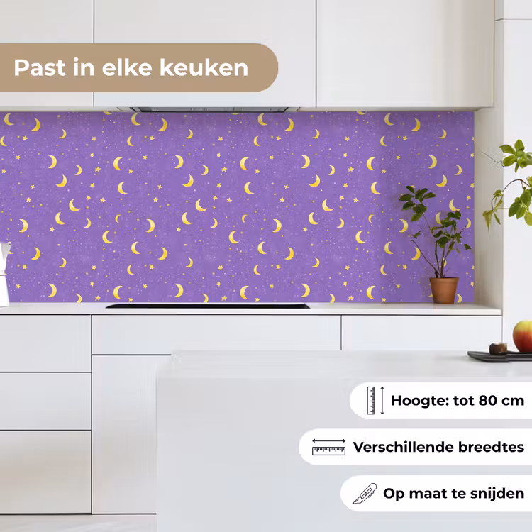 Manen - Sterren - Paars keuken achterwand 2 middel 871 -sfeer4_NL