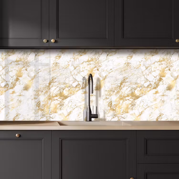 Marmer - Goud - Structuur keuken achterwand 2 middel 871 -sfeer1