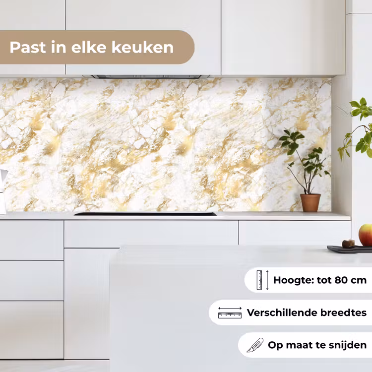Marmer - Goud - Structuur keuken achterwand 2 middel 871 -sfeer4_NL