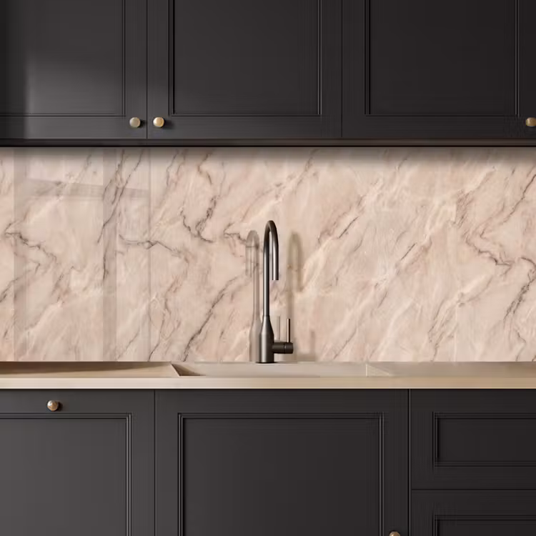 Marmer - Patroon - Abstract - Modern - Beige keuken achterwand 2 middel -sfeer1