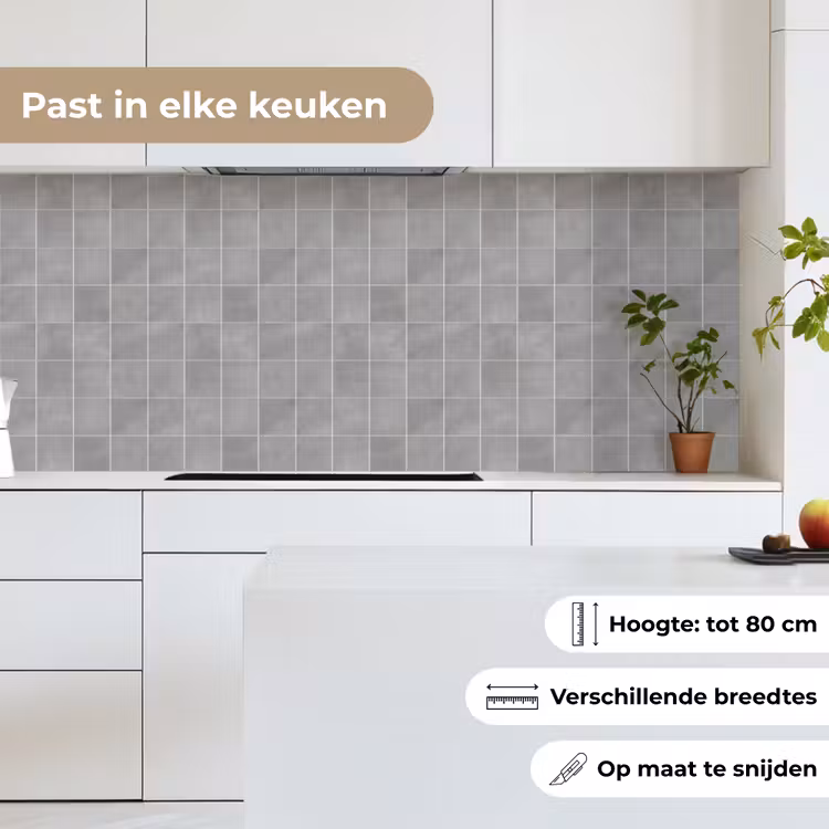 Mat - Wand - Tegels - Grijs keuken achterwand 2 middel 871 -sfeer4_NL