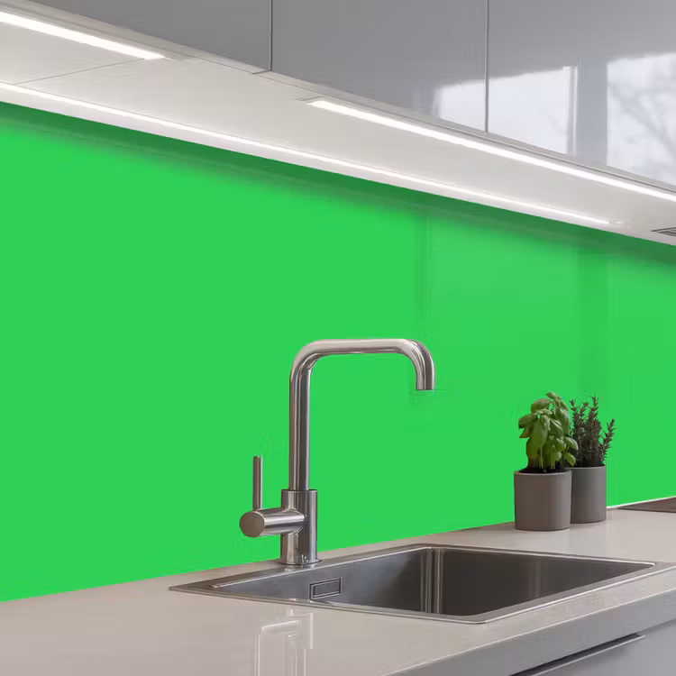 Mint - Green - Groen keuken achterwand 2 middel 871 -3d_schuin