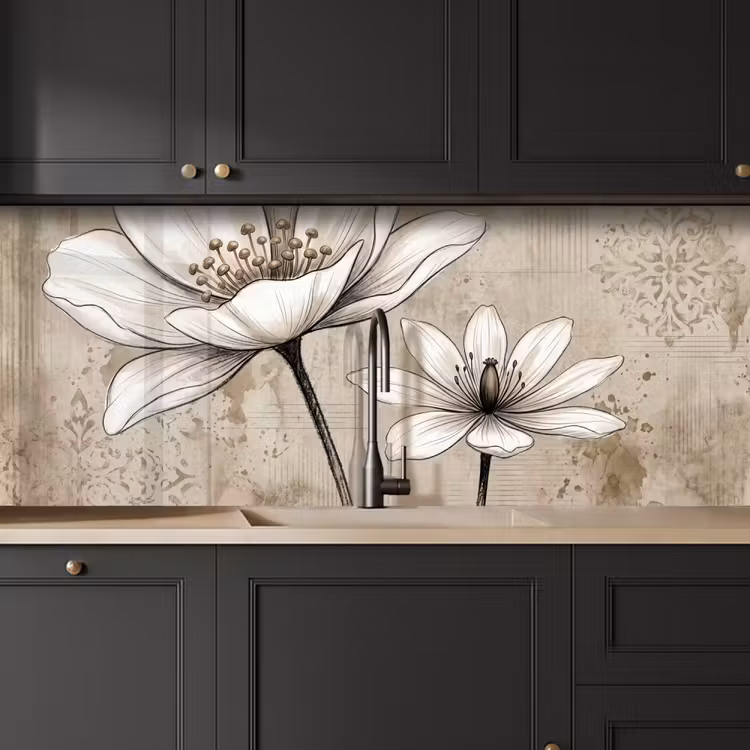 Modern - Design - Wit keuken achterwand 2 middel -sfeer1