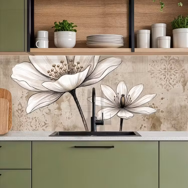Modern - Design - Wit keuken achterwand 2 middel -sfeer3