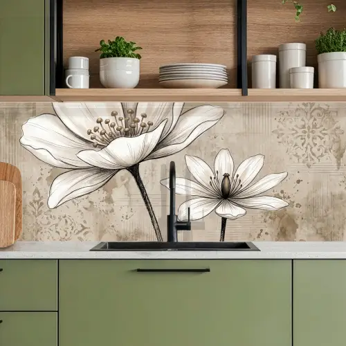 Modern - Design - Wit keuken achterwand 2 middel -sfeer3