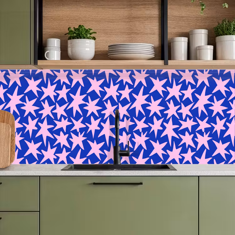 Modern - Sterren - Blauw keuken achterwand 2 middel 871 -sfeer3