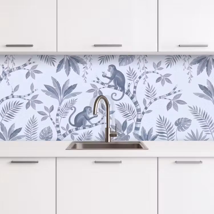 Aap - Boom - Bladeren - Jungle - Illustratie keuken achterwand 2 middel -3d