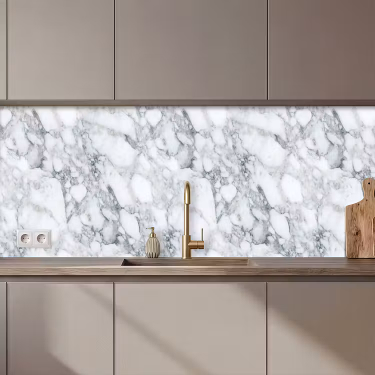Mozaïek - Marmer - Wit - Onregelmatig keuken achterwand 2 middel 871 zz_3dshopping