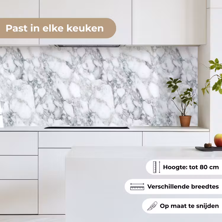 Mozaïek - Marmer - Wit - Onregelmatig keuken achterwand 2 middel 871 -sfeer4_NL