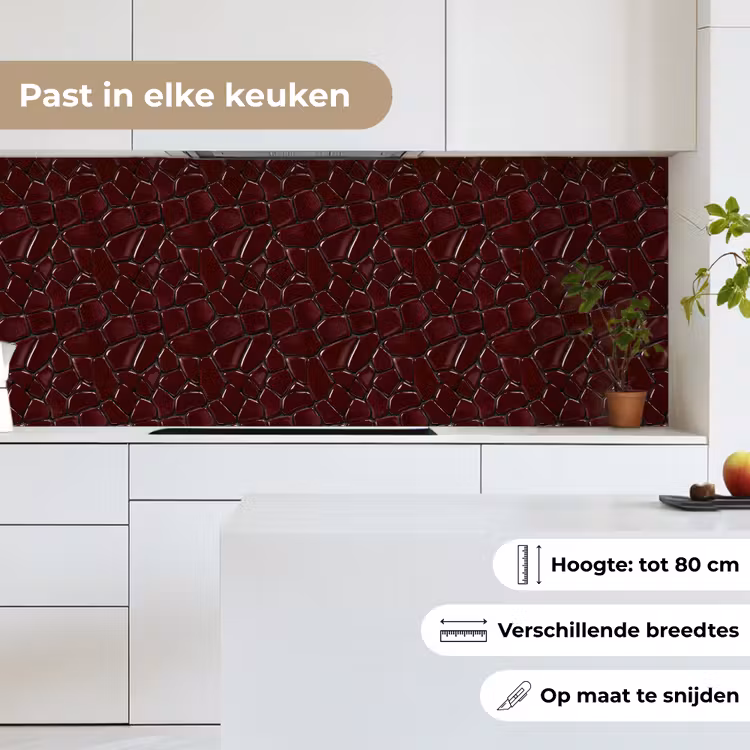 Mozaïek - Tegel - Bordeauxrood keuken achterwand 2 middel 871 -sfeer4_NL