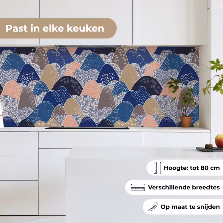 Berg - Pastel - Japans - Patronen keuken achterwand 2 middel 871 -sfeer4_NL