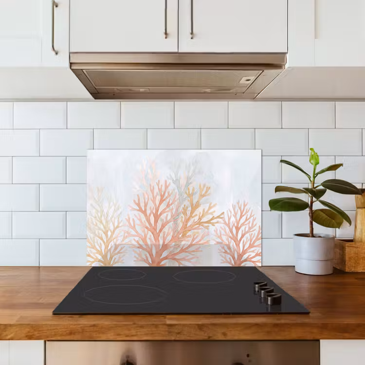 Natuur - Abstract - Aquarel - Organisch - Warm keuken achterwand spatscherm klein -sfeer2