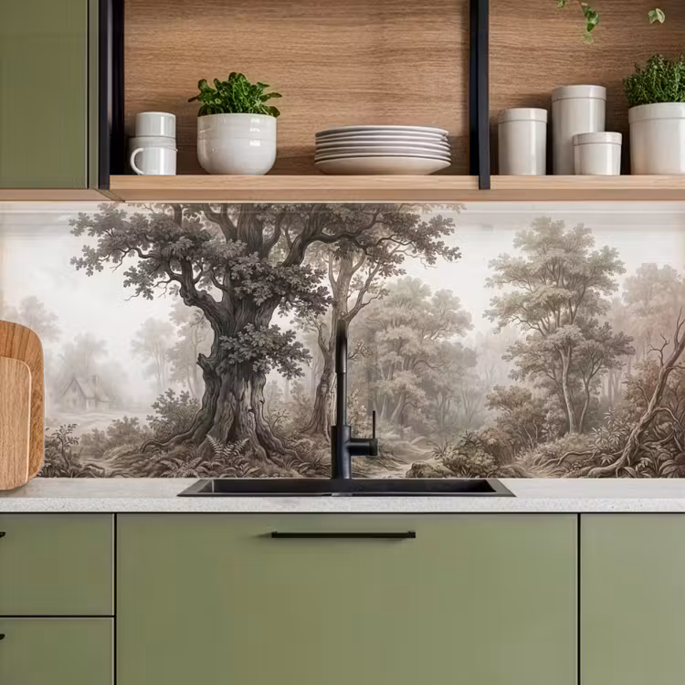 Natuur - Bos - Eik keuken achterwand 2 middel -sfeer3