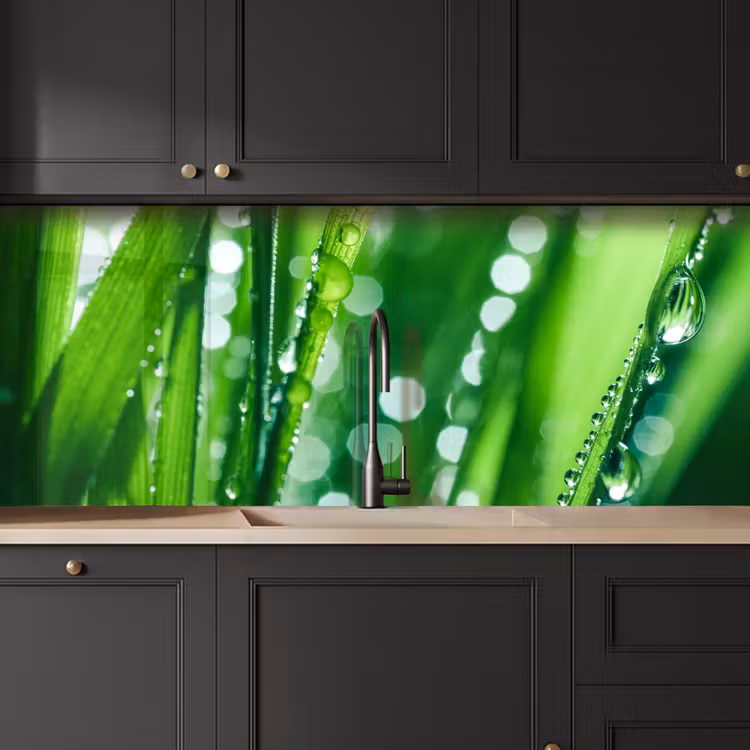 Natuur - Gras - Groen keuken achterwand 2 middel -sfeer1