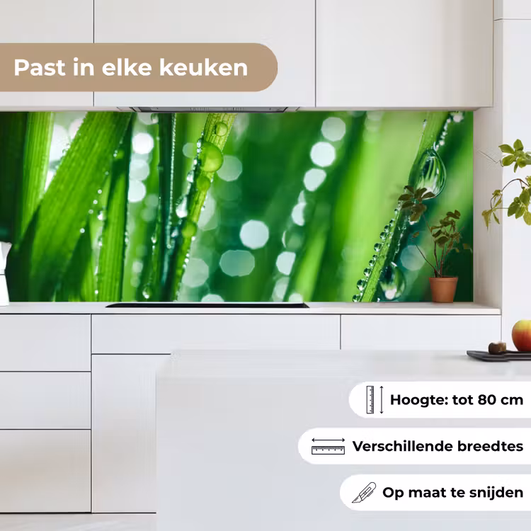 Natuur - Gras - Groen keuken achterwand 2 middel -sfeer4_NL