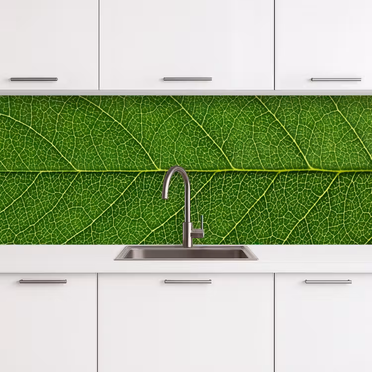 Natuur - Blad - Groen keuken achterwand 2 middel -3d